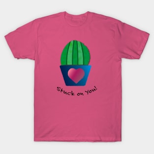 Cactus Pun Stuck on You T-Shirt